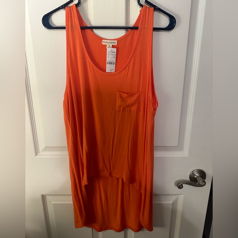NWOT Joyce Leslie Orange High-low Tank Top